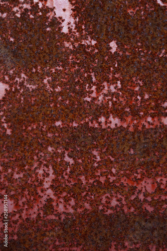 Texture on an old rusty metal surface.