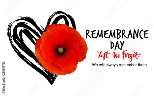 Remembrance day vector poster design