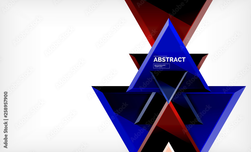 Flying triangles compostion geometric background Flying triangles compostion geometric background