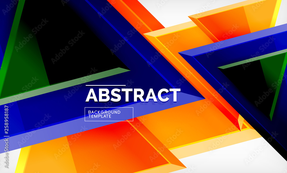 Tech futuristic geometric 3d shapes, minimal abstract background Tech futuristic geometric 3d shapes, minimal abstract background