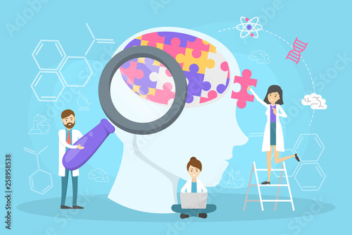 Mental health concept. Doctor treat person mentality.