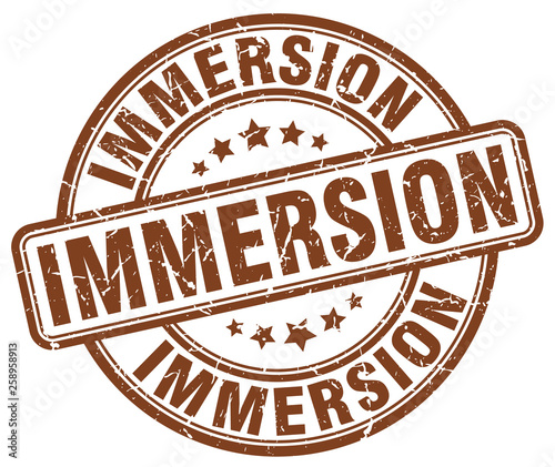 immersion brown grunge stamp