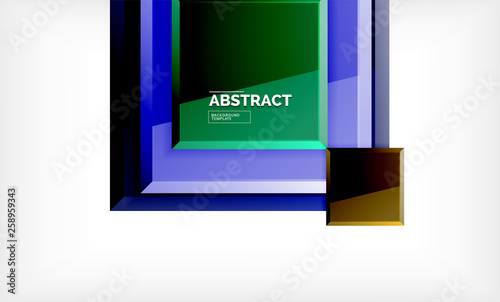 Geometric abstract background, modern square design