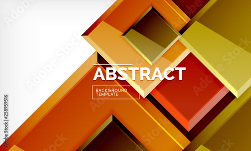 Geometric abstract background, modern square design