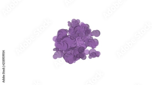 Cartoon smoke animation with alpha channel.