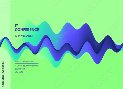 Business event invitation template. Can be used for online courses, master class, seminar, presentation, webinar or lecture. Vector illustration for banner, poster, flyer and magazine page.