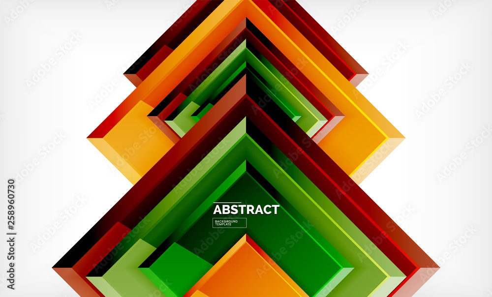 Geometric abstract background, modern square design