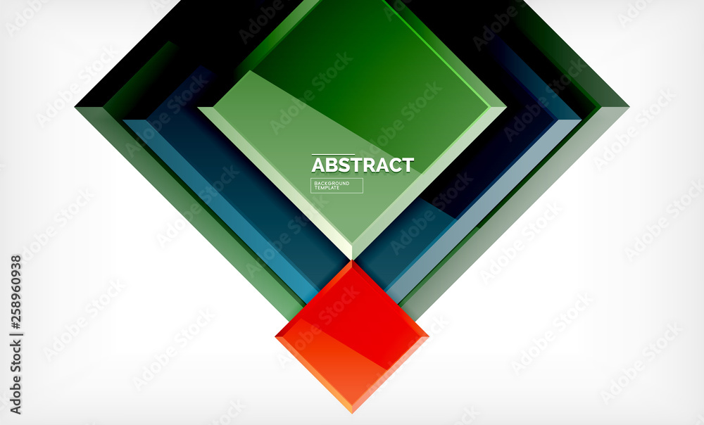 Square abstract background, glossy geometric design Square abstract background, glossy geometric design