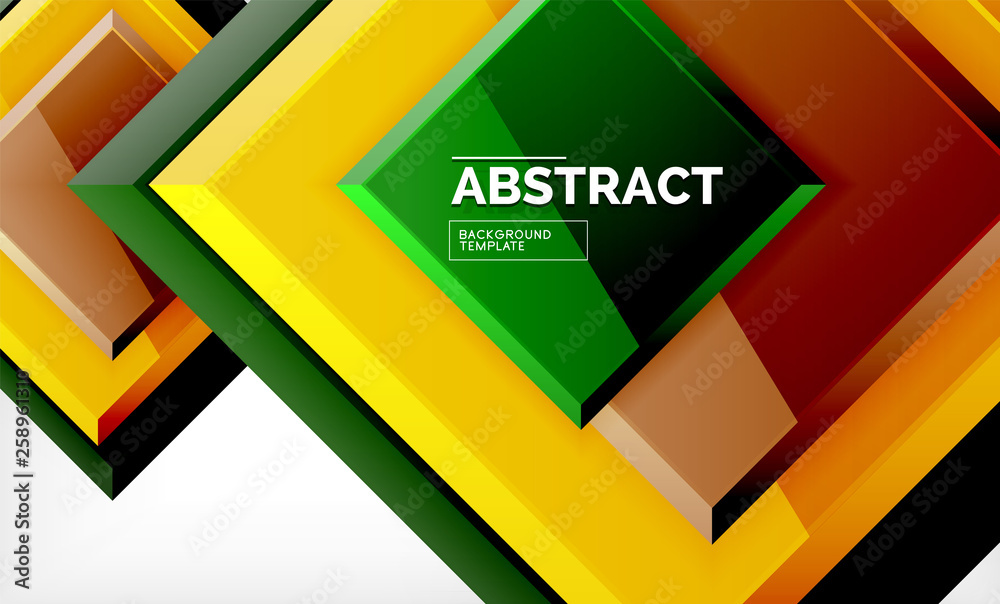 Square abstract background, glossy geometric design Square abstract background, glossy geometric design