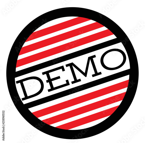 DEMO stamp on white