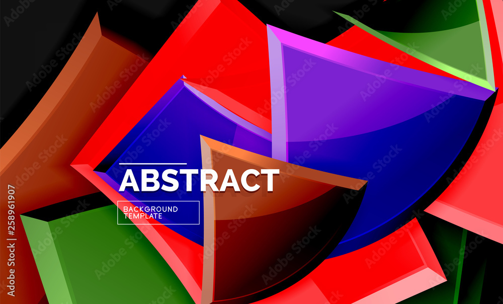 Glossy squares and triangles geometric backgrounds Glossy squares and triangles geometric backgrounds