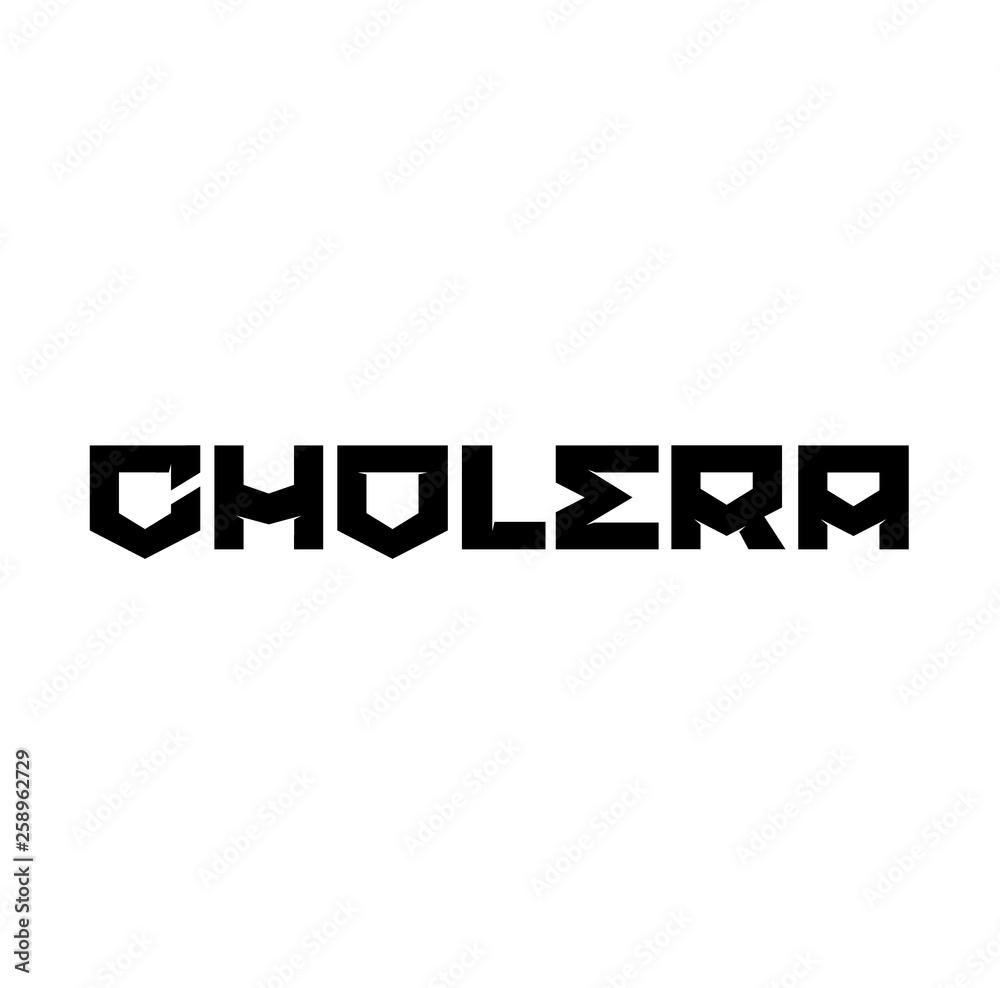 CHOLERA stamp on white CHOLERA stamp on white