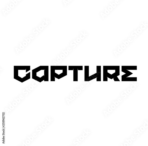 CAPTURE stamp on white