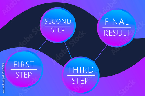 Futuristic Infographic template with 4 options (steps) and place for text. Medicine, science, pharmacology innovation concept for report, banner, business presentation. Vector EPS 10 illustration