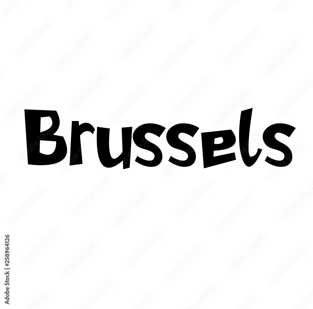BRUSSELS stamp on white