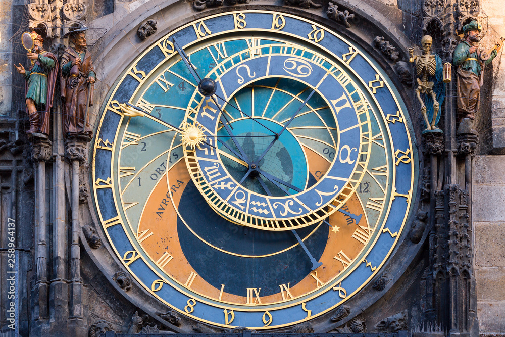 Astronomical clock, Town Hall, Old Town Square, Prague, Czech Republic