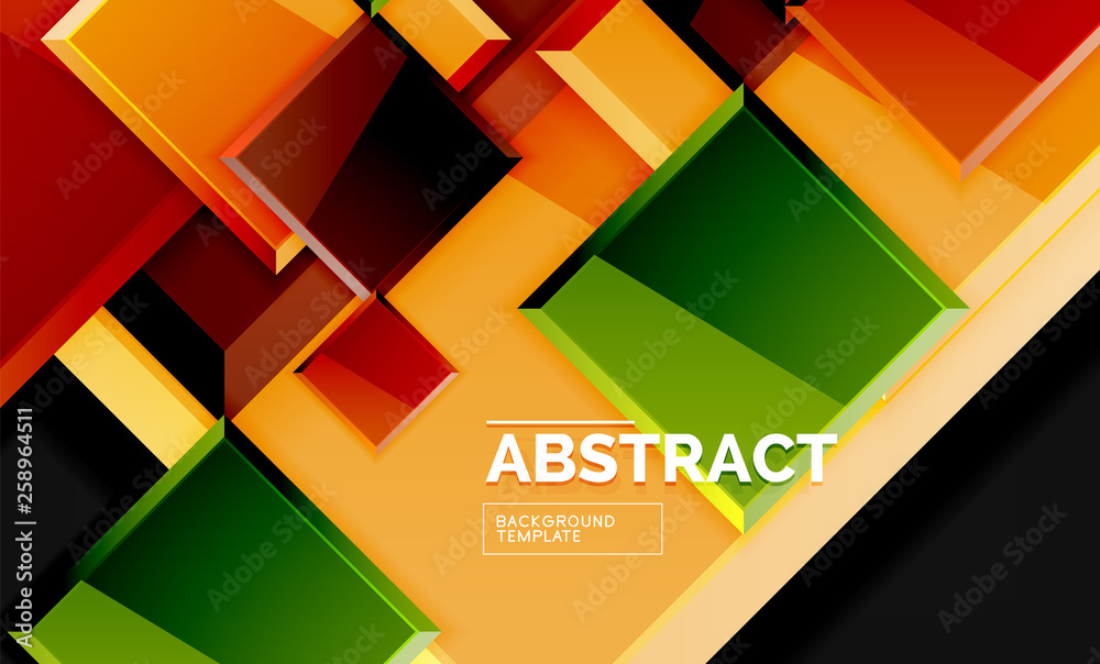 Obraz premium Squares and triangles geometrical background