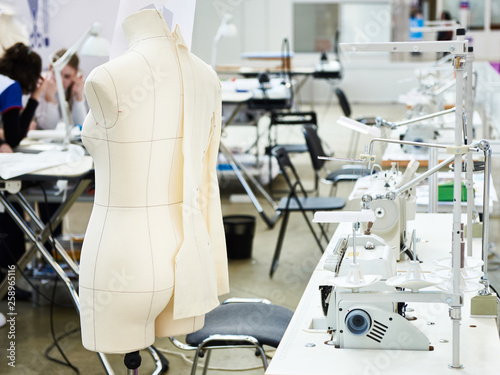 Mannequin in sewing workshop
