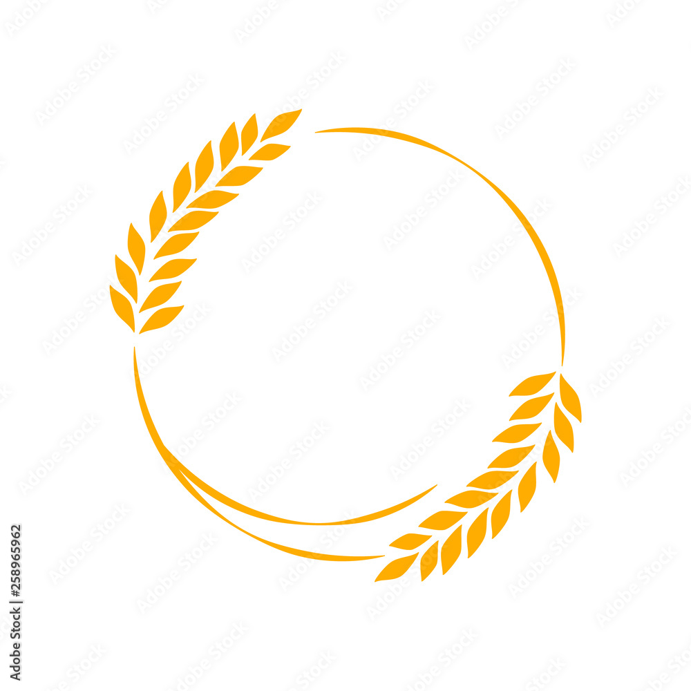 Wheat Logo PNG Transparent, Wheat Logo, Vector, Golden, Simple PNG Image  For Free Download