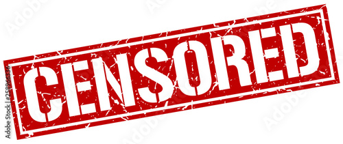censored square grunge stamp