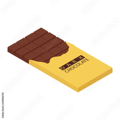 Isometric chocolate bar