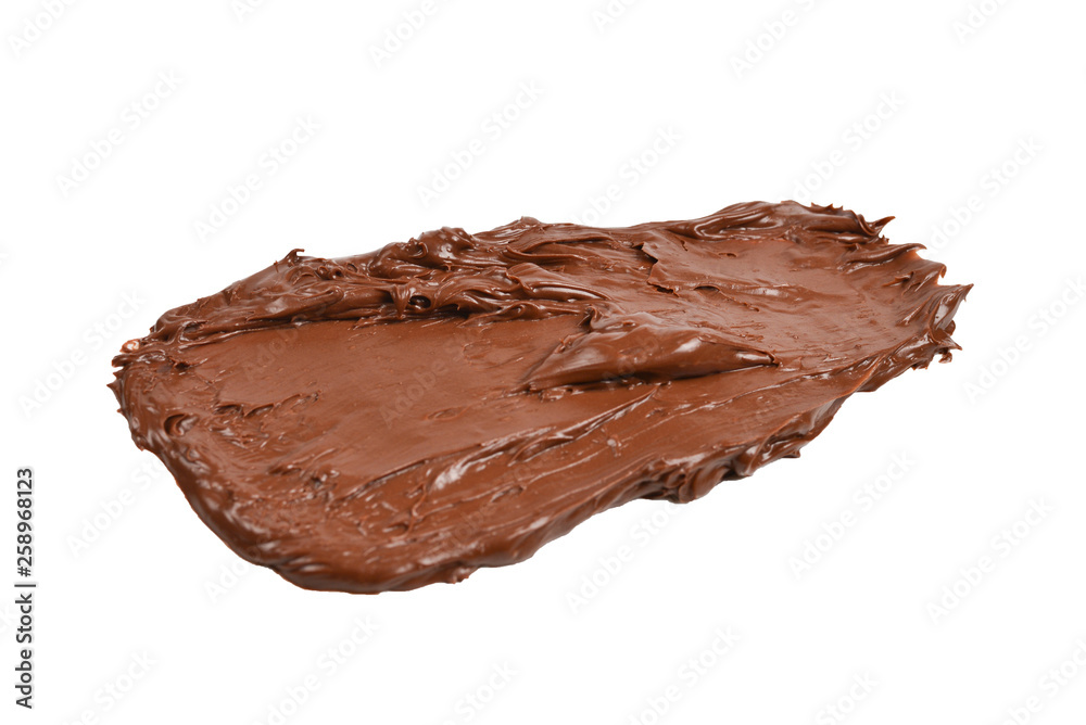 Chocolate cream background. Space for text or design. Isolated on white. Chocolate cream background. Space for text or design. Isolated on white.