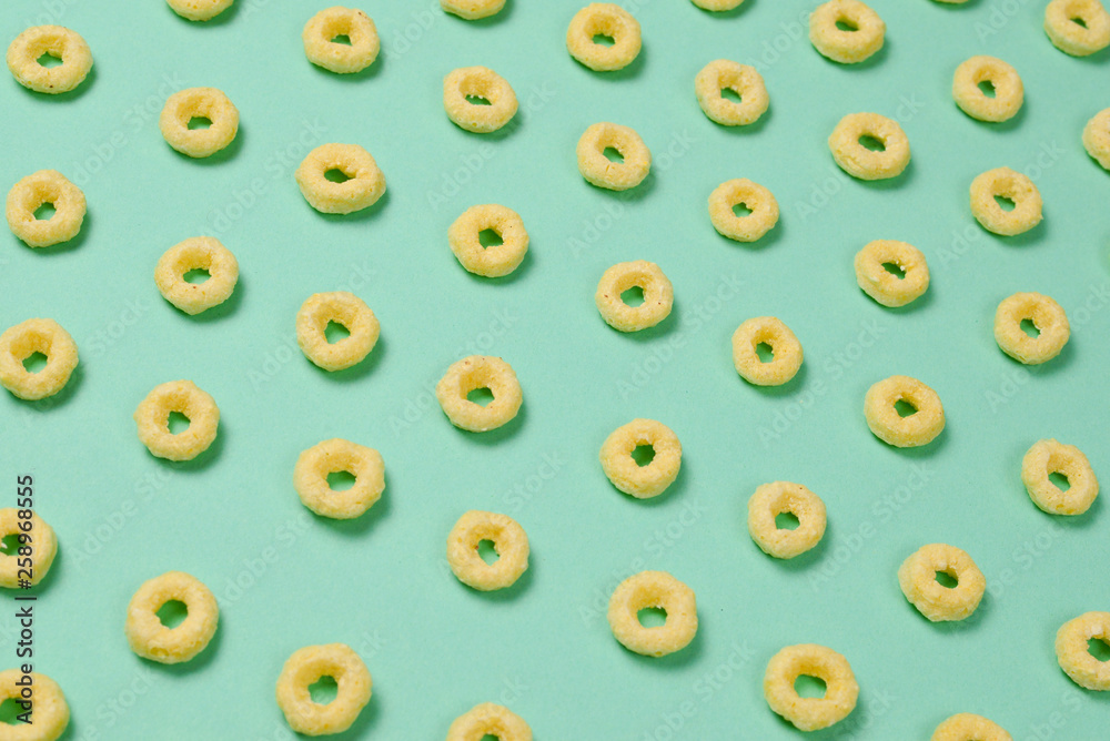 Flakes on a green background. Pattern. Flakes on a green background. Pattern.