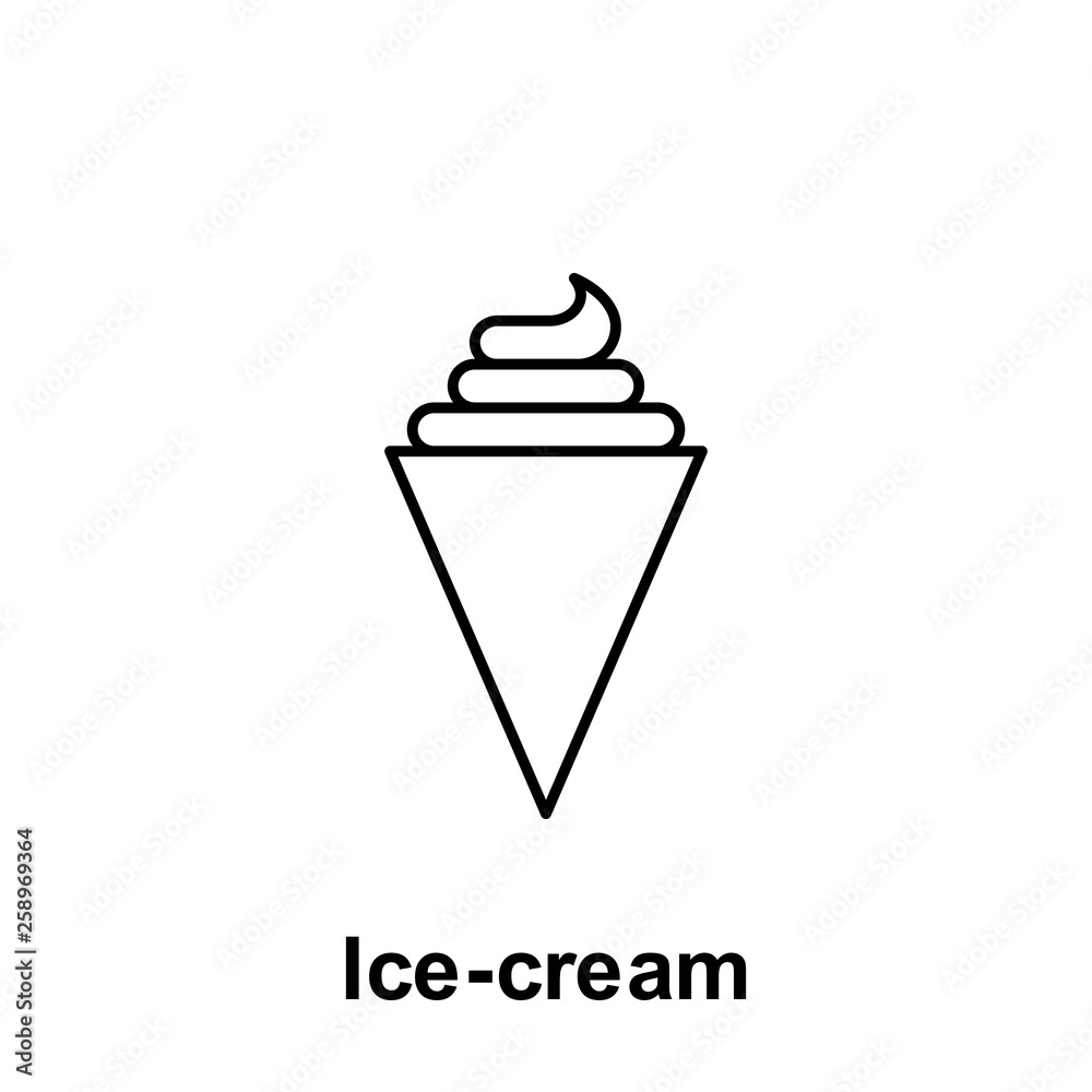 Ice-cream icon. Element of summer holiday icon. Thin line icon for website design and development, app development. Premium icon