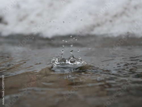 Polonne / Ukraine - 31 January 2019: water splash like crown