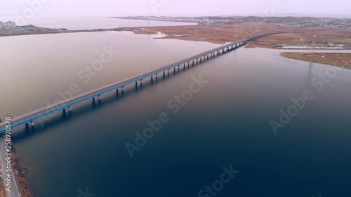 Wallpaper Mural AERIAL VIEW ROAD BRIDGE OVER RIVER Torontodigital.ca