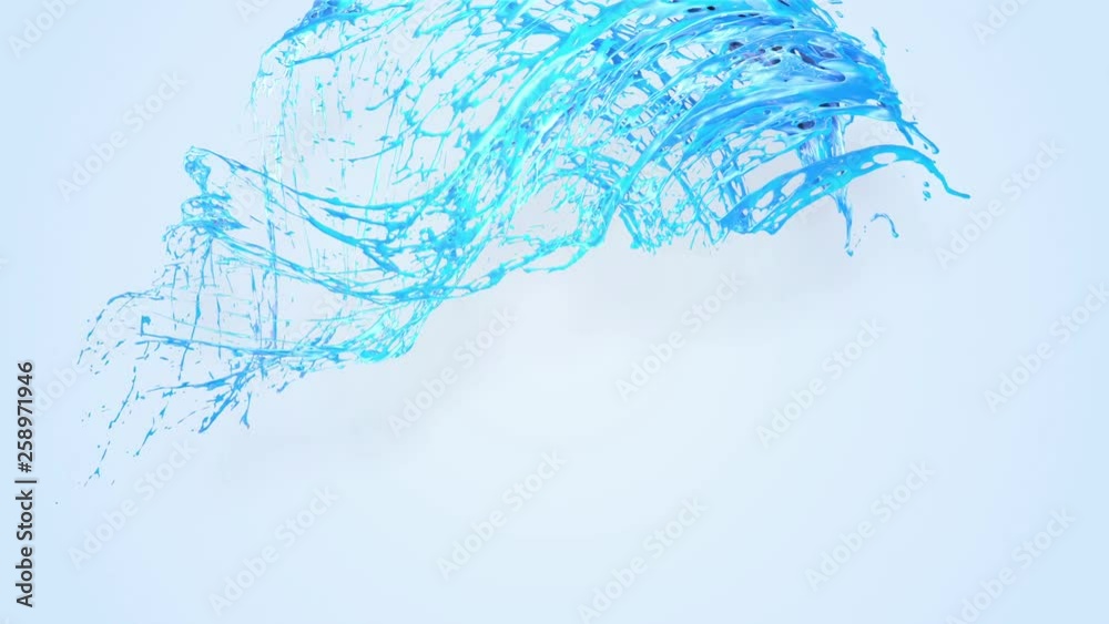 4k blue splash moves past the camera in slow motion. 3d animation with luma matte as alpha channel for simple substitution of the background under the liquid. To cut a splash use luma matte. 31 4k blue splash moves past the camera in slow motion. 3d animation with luma matte as alpha channel for simple substitution of the background under the liquid. To cut a splash use luma matte. 31