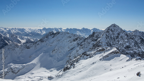 Panoramic view at the top of the mountain, Italian Alps.  © Simone Polattini