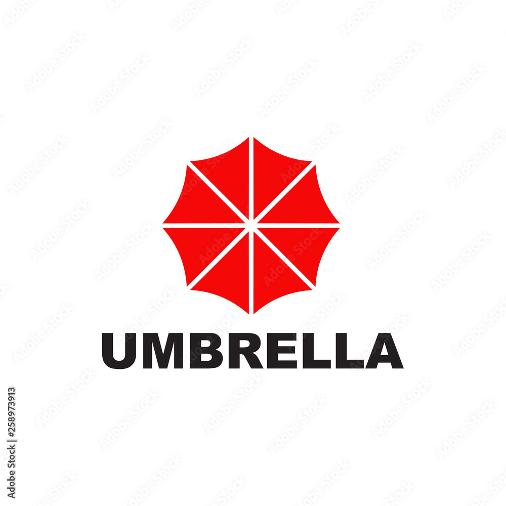 Obraz premium Umbrella logo design vector template