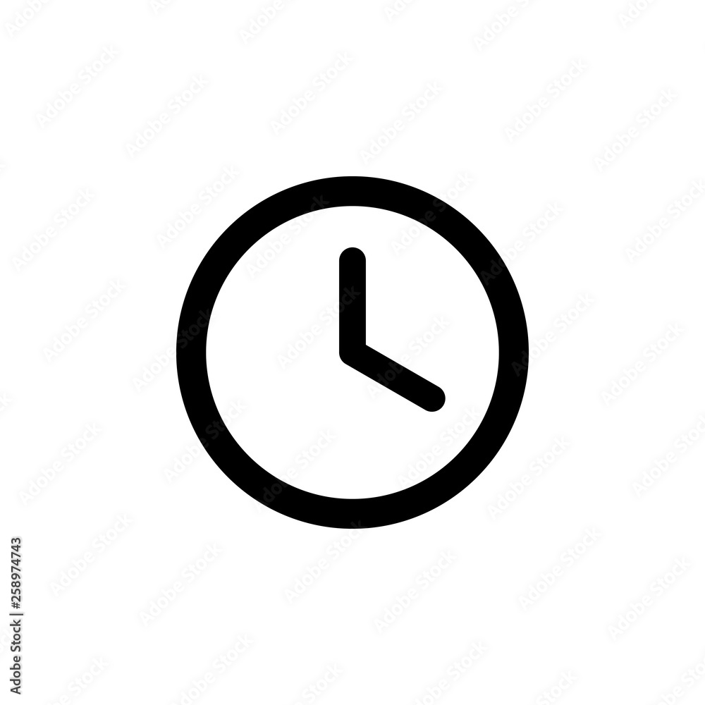 Time icon vector. Clock icon vector Time icon vector. Clock icon vector