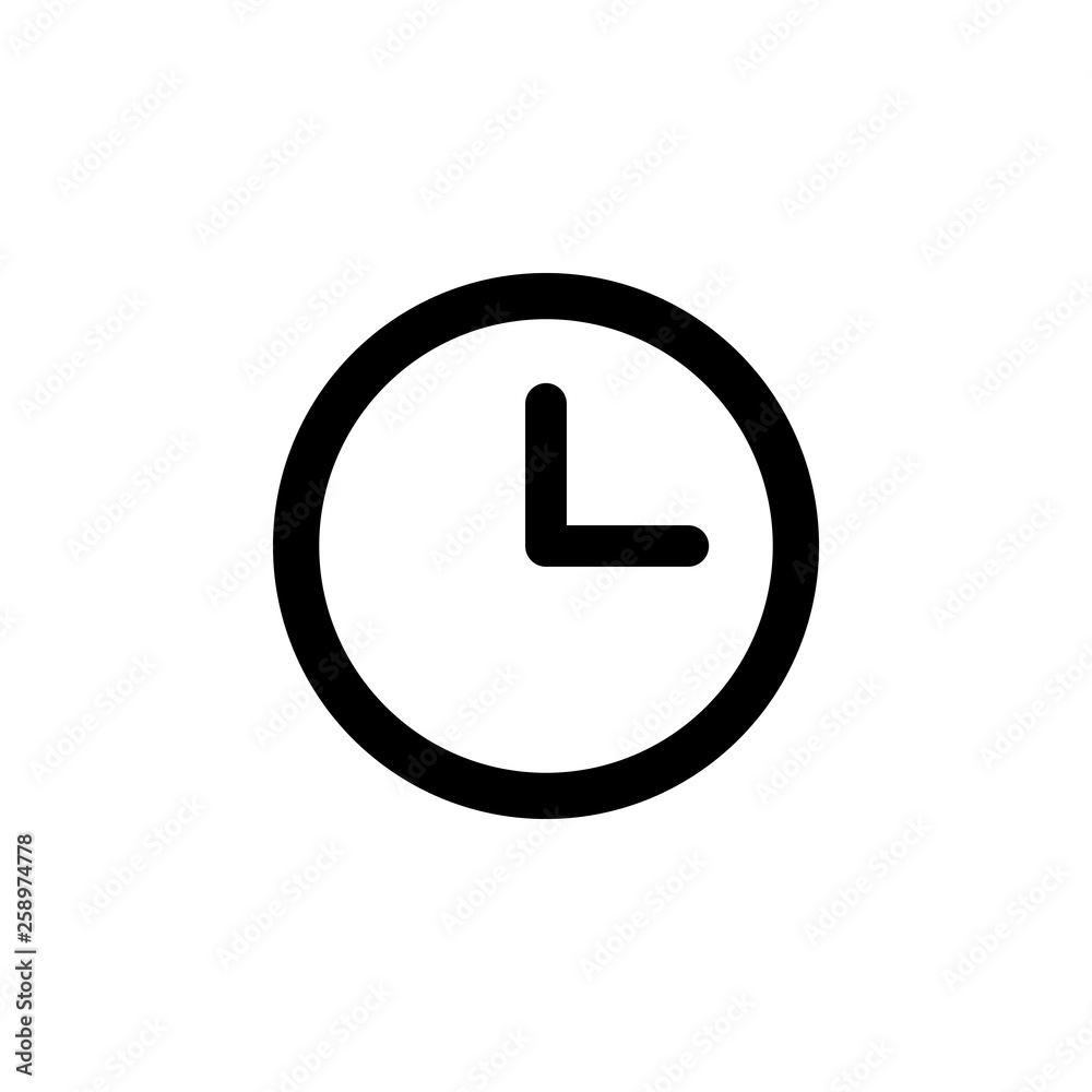 Time icon vector. Clock icon vector Time icon vector. Clock icon vector