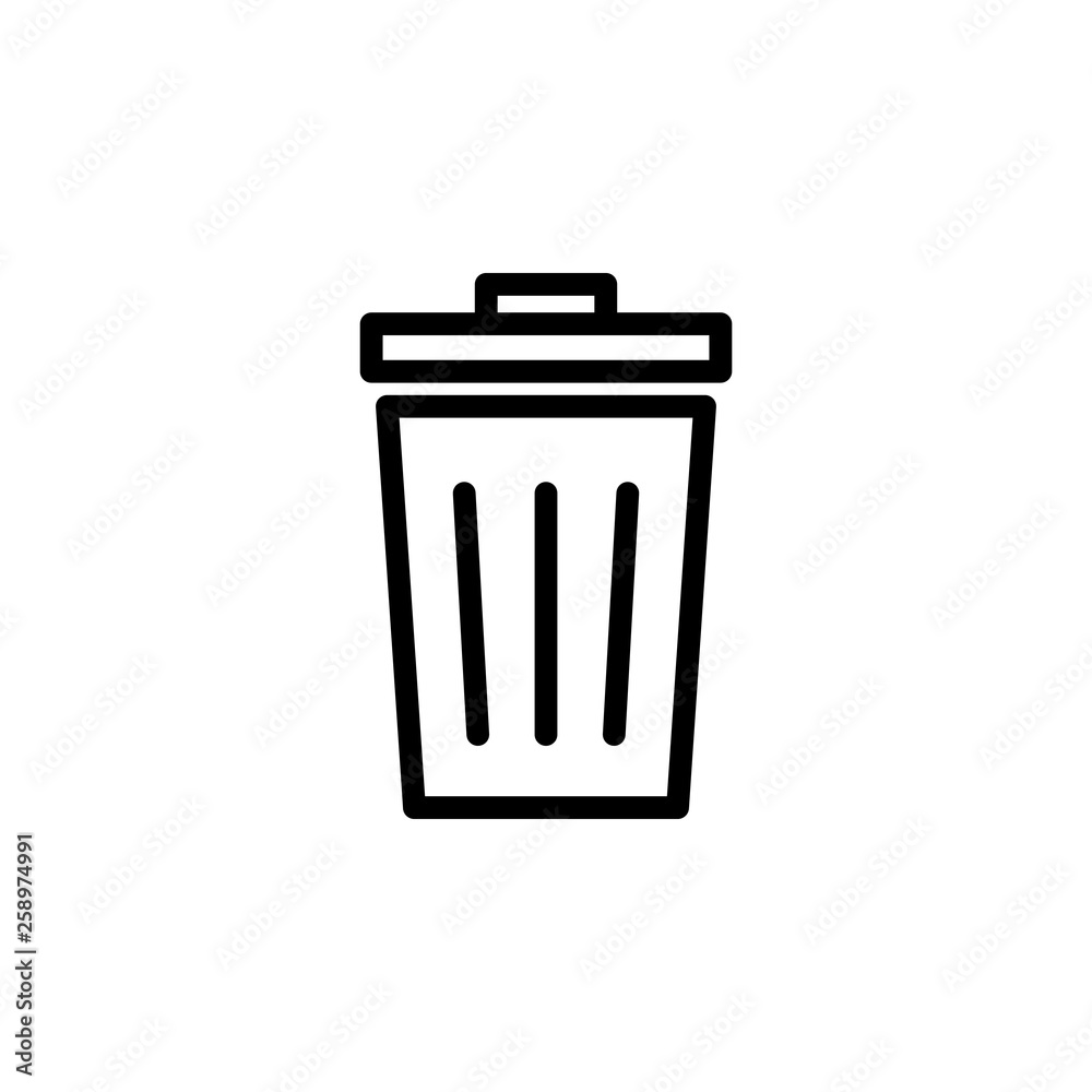 Trash icon vector. trash can icon. Delete icon vector Trash icon vector. trash can icon. Delete icon vector