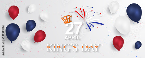 King's Day Celebrate Vector Design - King's Birthday in the Netherlands.