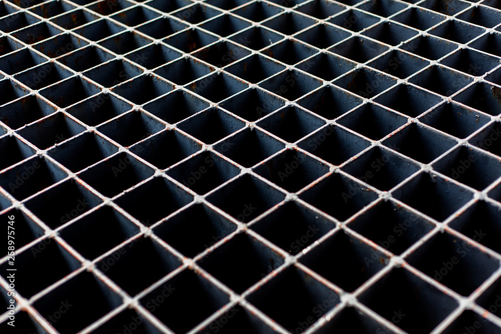 Metal background with square holes. Metal background with square holes.