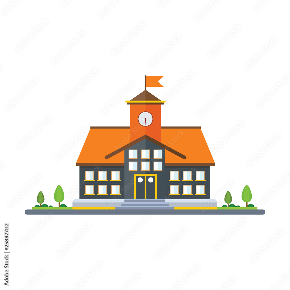  School building illustration