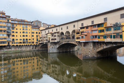 view of the old bridge in Florence