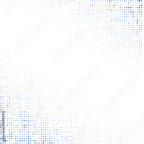 Background of blue dots on a white 
