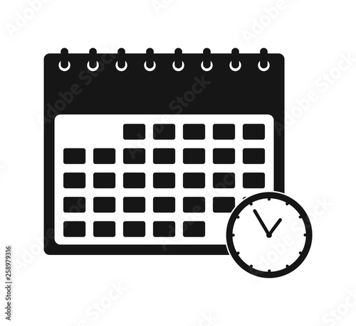 Schedule management icon. flat style vector EPS.