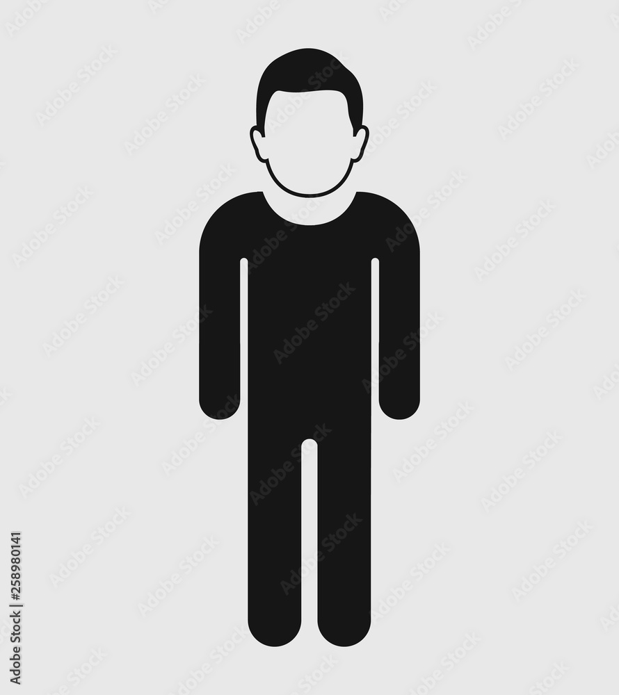 Standing Man profile Icon. Flat style vector EPS. Standing Man profile Icon. Flat style vector EPS.