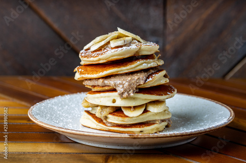 Peanut butter and banana protein pancakes, healthy made 