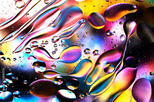 Abstract liquid background. Colorful textured bubbles 