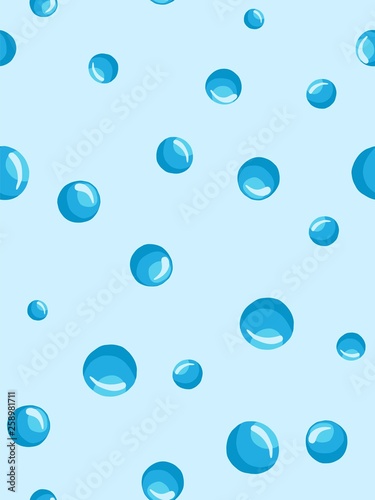 Abstract water bubbles seamless pattern. Abstract geometrical circle