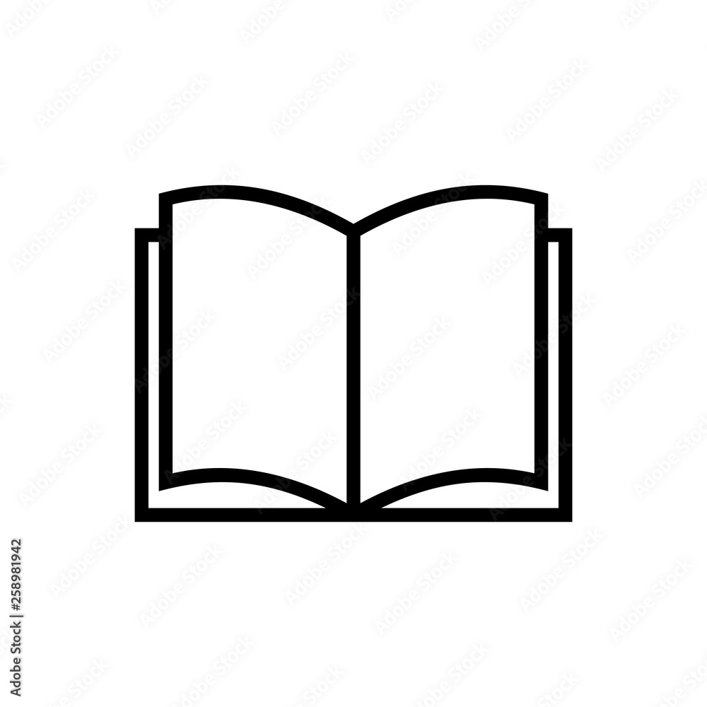 Book icon. Book icon isolated on white background Book icon. Book icon isolated on white background