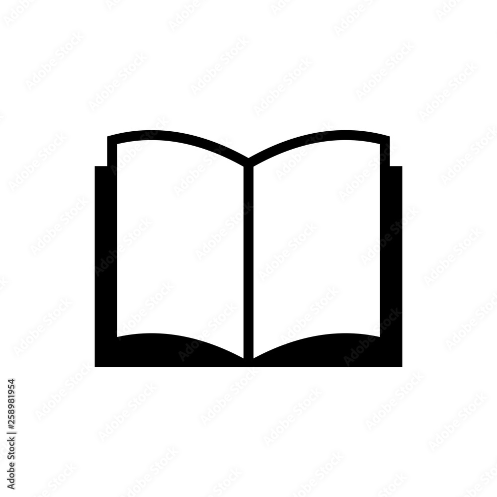 Book icon. Book icon isolated on white background Book icon. Book icon isolated on white background