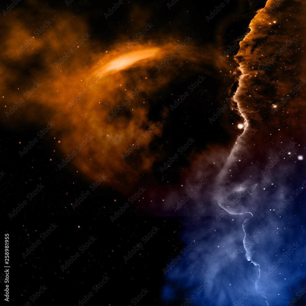 Obraz premium Small part of an infinite star field. 3D rendering