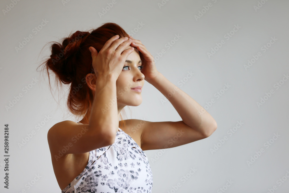 Fototapeta premium Portrait of young brunette woman